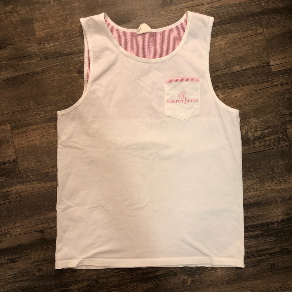 Lauren James Seersucker Tank Top